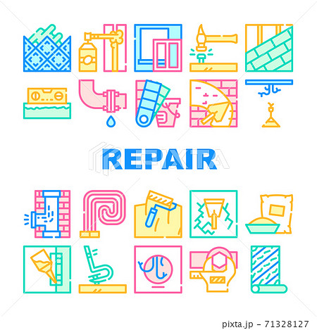 Bag repair service illustration icon set - Stock Illustration [77918011] -  PIXTA