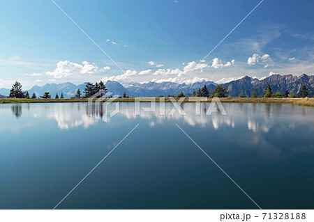 Panoramic lake. The depth of the sky 71328188