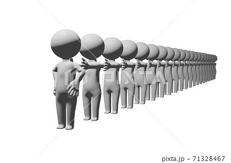 前にならえのイラスト素材