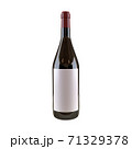 Wine bottle isolated on the white background mock up label	 71329378