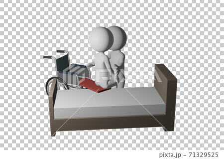 スライディングボードで車椅子移乗 71329525