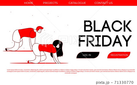 Modern cartoon flat characters customers Black Modern cartoon flat characters customers Black 71330770
