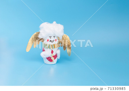 yogurt plastic can craft for kids, angel, Creative leisure for children indoors. yogurt plastic can craft for kids, angel, Creative leisure for children indoors. 71330985