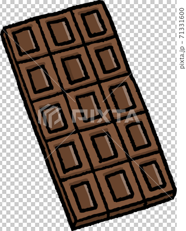 【食べ物イラスト素材】板チョコの手描きベクターイラスト 71331600