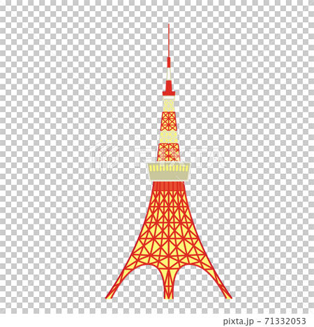 東京の名所 東京タワーのライトアップ のイラスト素材