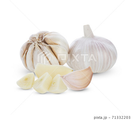 Garlic isolated on white background. 71332203