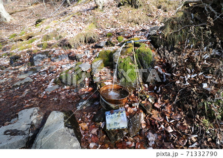 山梨県の瑞牆山の登山道にある水場 山梨県の瑞牆山の登山道にある水場 71332790