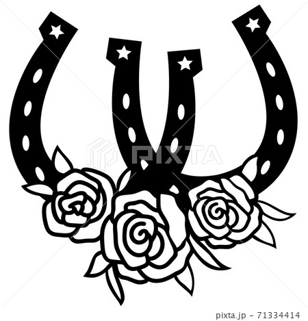 Two connected Horseshoes. Lucky symbol with 71334414