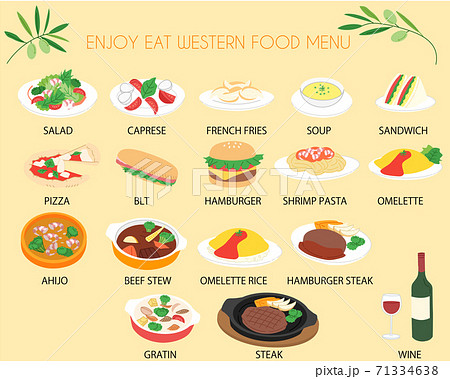 Western Food Menu Line Iconのイラスト素材 Western Food Menu Line Iconのイラスト素材