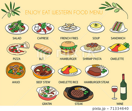 Western food menu line icon Western food menu line icon 71334640