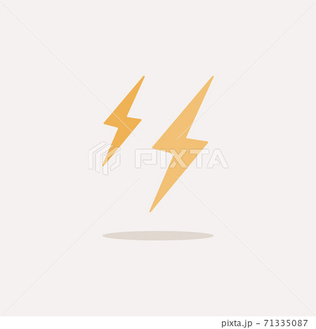 Lightning. Color icon with shadow. Weather vector illustration 71335087