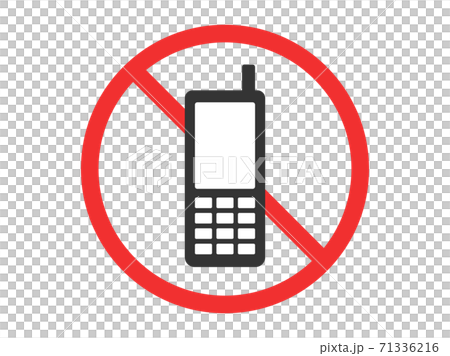 Mobile phone ban icon illustration Mobile phone ban icon illustration 71336216