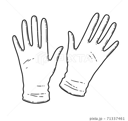 Vector illustration of rubber gloves Vector illustration of rubber gloves 71337461