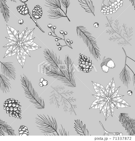 Seamless pattern with Christmas elements. Vector illustration. Seamless pattern with Christmas elements. Vector illustration. 71337872