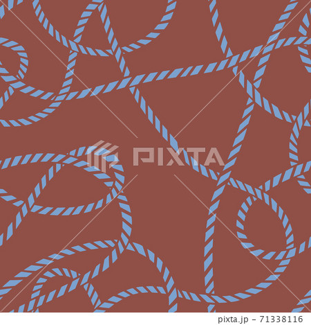 Marine seamless pattern with rope 71338116
