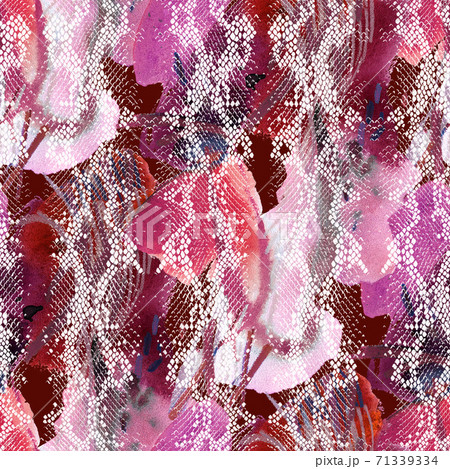 Abstract colorful snake skin ornament. Animal seamless pattern Abstract colorful snake skin ornament. Animal seamless pattern 71339334