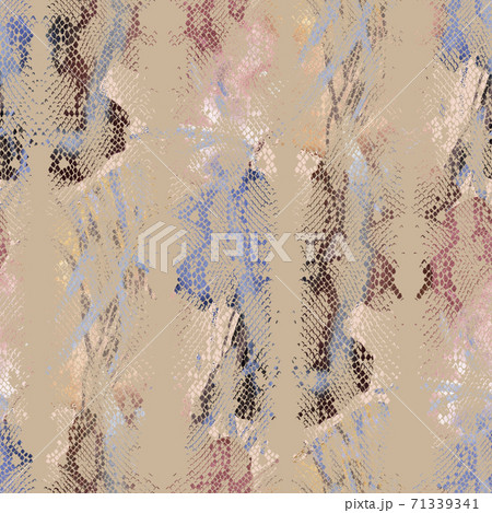 Abstract colorful snake skin ornament. Animal seamless pattern Abstract colorful snake skin ornament. Animal seamless pattern 71339341