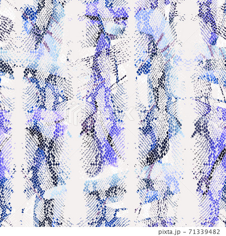 Abstract colorful snake skin ornament. Animal seamless pattern. 71339482