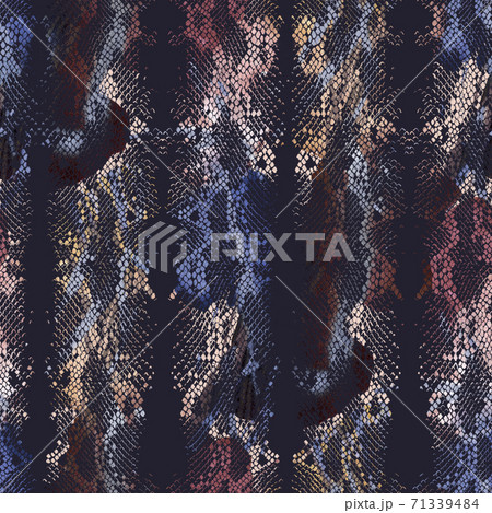 Abstract colorful snake skin ornament. Animal seamless pattern. 71339484