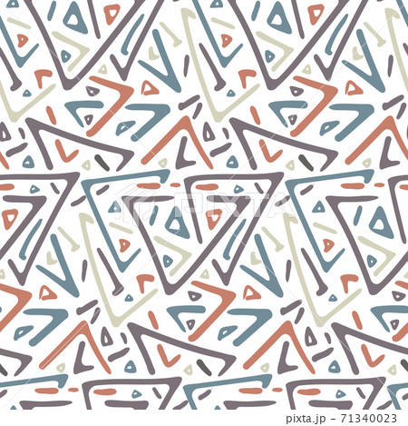 Pale colorful triangles tribal seamless pattern Pale colorful triangles tribal seamless pattern 71340023