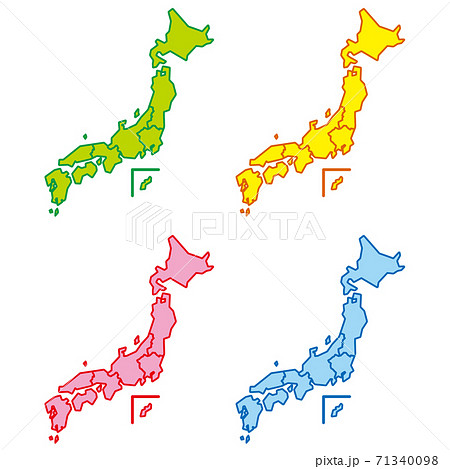 日本地図のイラスト素材