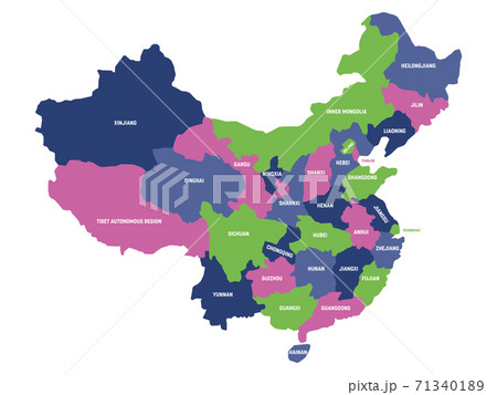 China - map of provinces China - map of provinces 71340189
