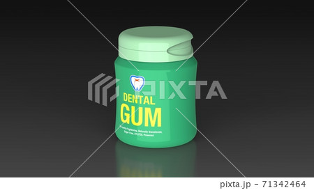 dental gum bottle black background 3d rendering dental gum bottle black background 3d rendering 71342464