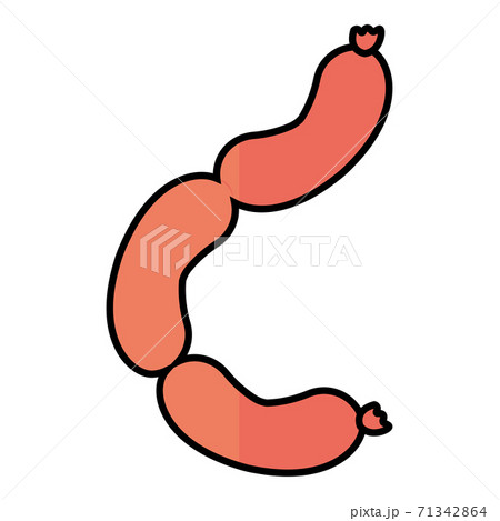 Isolated sausages icon Isolated sausages icon 71342864
