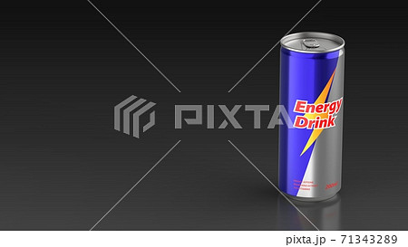 Energy Drink Black Background Right 3d Renderingのイラスト素材