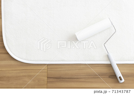 白い絨毯と、粘着カーペットクリーナー 71343787