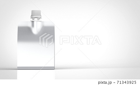 Spout pouch front left 3d rendering 71343925