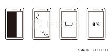 スマホの故障・トラブル・問題　イラスト 71344211