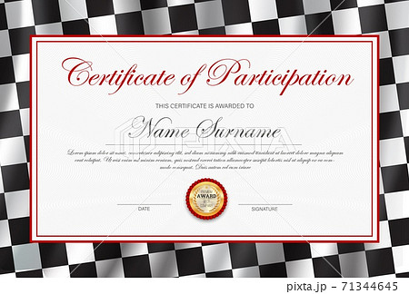 Certificate participation, diploma vector template 71344645