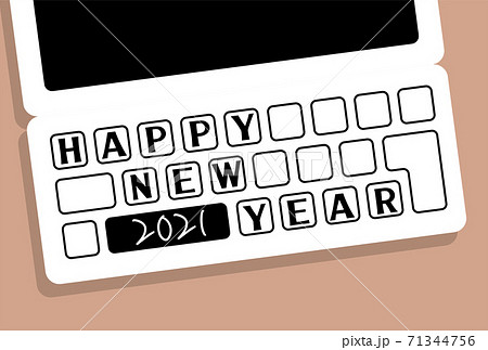 2021年賀状　リモートでご挨拶 71344756