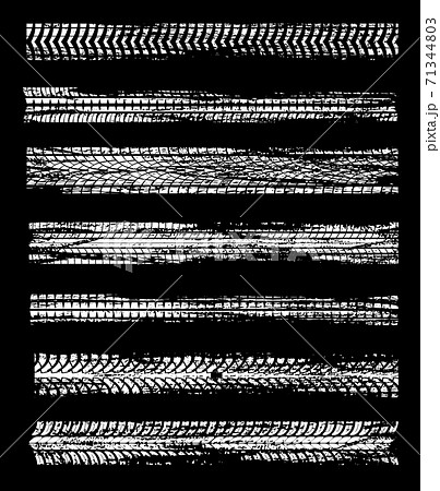 Tire Tracks Of Car Wheel Road Dirt Print Patternのイラスト素材