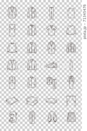 クリーニング店のメニュー　ベクターイラストセット 71345476