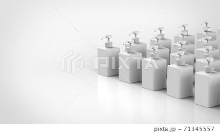 alcohol hand gel bottle white multiple right 3d 71345557