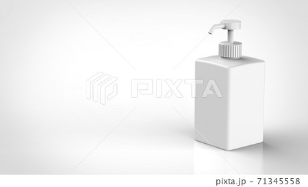 alcohol hand gel bottle white right 3d rendering 71345558