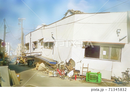 阪神淡路大震災　1995年1月17日　菅原市場周辺　東尻池 71345832