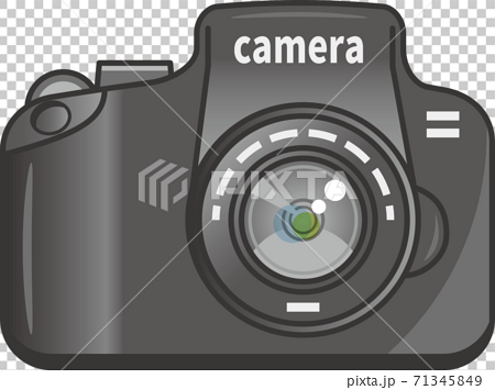 デジタルカメラのイメージイラスト 正面 のイラスト素材
