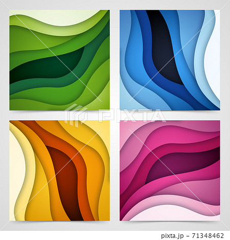 Set of 3D abstract background and paper cut shapes, vector illustration Set of 3D abstract background and paper cut shapes, vector illustration 71348462