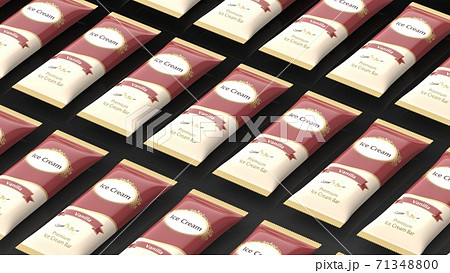 ice cream bar vanilla multiple black background 3d 71348800