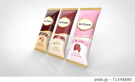 ice cream bar 3 flavors 3d rendering 71348880