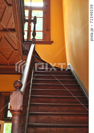 洋館の階段の写真素材