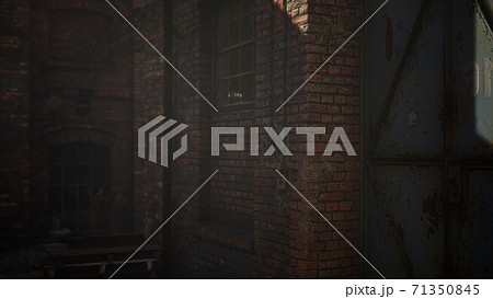 Abandoned Factory empty because of the coronavirus covid-19 epidemic 71350845