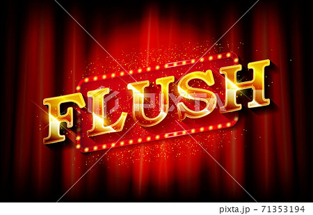 Flush. Illustration Online Poker casino banner 71353194