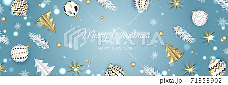 Christmas banner. Background Xmas objects viewed from above. BackgroundMerry Christmas and happy New Year Christmas banner. Background Xmas objects viewed from above. BackgroundMerry Christmas and happy New Year 71353902