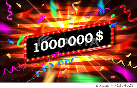 Golden banner 1,000,000 dollars 71354029