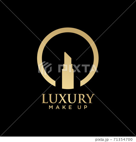 Cosmetic logo design with lipstick icon template 71354700