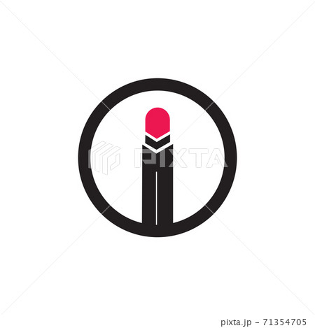 Cosmetic logo design with lipstick icon template Cosmetic logo design with lipstick icon template 71354705